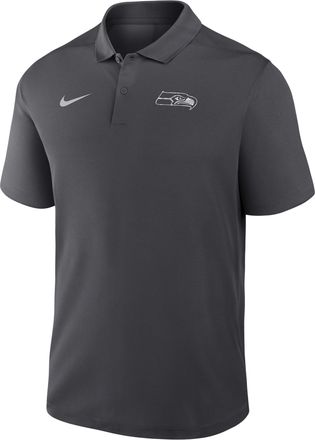 Nike Seattle Seahawks Fractal Logo Victory Nike Mens Dri-FIT NFL Polo in Grey | 35806F78-M2H