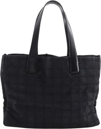 Chanel Pre-owned Tote Bags, female, Black, Size: ONE SIZE Pre-owned Vintage Nylon Tote