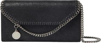 Stella McCartney Falabella Continental Portemonnee met Ketting - Dames - Schoudertassen - Zwart - ONE Size - Leer - Tassen