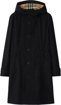 Burberry Womens Black Recycled Nylon Parka, Size XX-Small