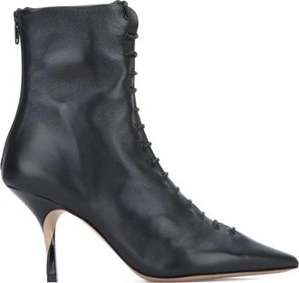 Jacquemus Zwarte Leren Laarzen voor Vrouwen - Dames - Laarzen met Hak - Zwart - 36 EU - Schoenen