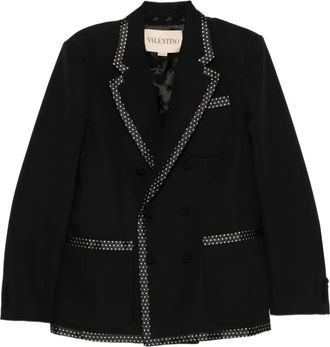 Valentino Garavani Giacca doppiopetto a pois - Nero