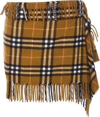 Burberry Korte Rok - Dames - Korte rokken - Veelkleurig - S - Wol - Rokken
