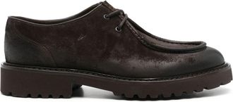 Doucal's distressed Derby shoes - men - Rubber/Calf Suede/Calf Suede/Calf Leather - 41.5 - Brown