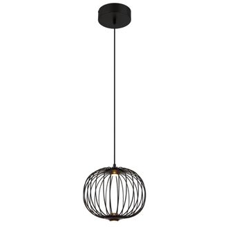 Netlighting Galway 30cm Wire Frame Pendant Ceiling Light Matt Black LED 3000K
