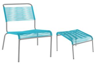 Schubiger M&ouml;bel Spaghetti-Lounger + Hocker S&auml;ntis