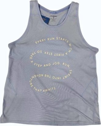 Brooks WomenS Distance 2.0 Tank In Light Lavender/winding Run Happy
