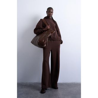 Topshop Heavyweight Oversize Hoodie in Brown at Nordstrom Rack, Size X-Small