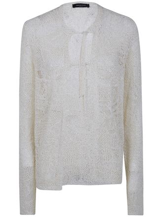 Fabiana Filippi Ribbon Round Neck Cardigan