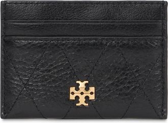 Tory Burch Charlie Quilted Card Case - Dames - Portefeuilles - Zwart - ONE Size - Accessoires