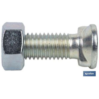 cofan Cofan - Tornillo Dos Prisioneros C-8.8 M-12x35 Zincado Caja 50 Unid