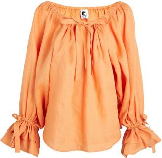 Sleeper Cha-Cha Linen Lounge Blouse Size S