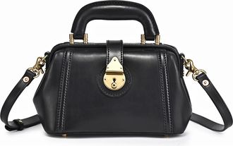 OLD TREND Azalea Genuine Leather Mini Doctor Satchel in Black at Nordstrom