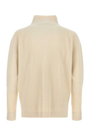 Homme Pliss&eacute; Issey Miyake Mens Sand Polyester Sweatshirt Duomobeige Exterior: T-Shirt T-shirts And Polos
