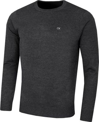 Calvin Klein Mens Crew Neck Sweater - Charcoal Marl - XXXXL
