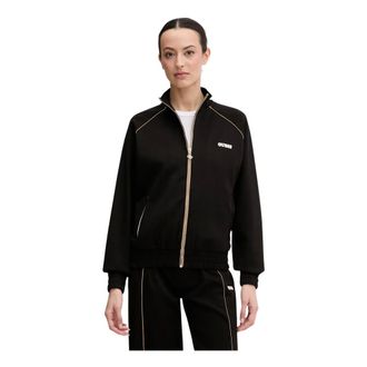 Guess Hoodies & sweatvesten, Dames, Zwart, XS, Katoen, Georgia Zip-through