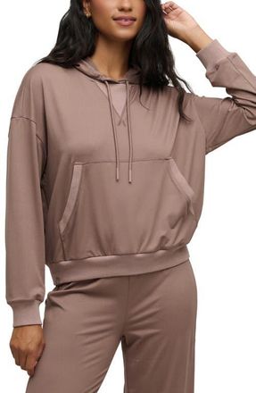 Barefoot Dreams Butterchic Crop Hoodie in Sable at Nordstrom, Size X-Small