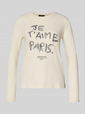 Max Mara Regular Fit Langarmshirt aus Baumwoll-Mix Modell RENOIR in Ecru, Gr&ouml;&szlig;e XXL