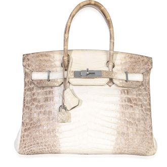 Herm&egrave;s Herm&egrave;s Birkin 30 Blanc Matte Niloticus Crocodile Himalaya PHW
