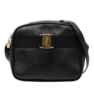 Ferragamo Pre-owned Cross Body Bags, female, Black, Size: ONE SIZE Pre-owned Shoulder Bag