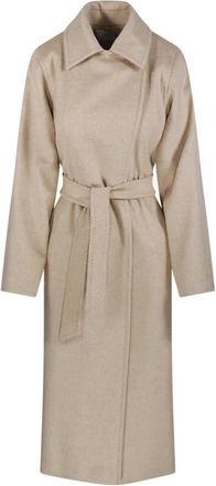 Max Mara Riccio Coat - Dames - Jas met riem - Beige - XS - Jassen