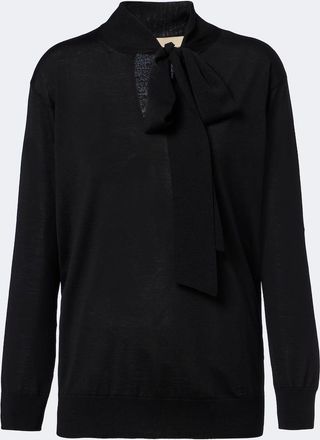 Valentino Bow-detail wool sweater