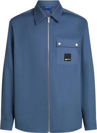 Karl Lagerfeld Camicia con applicazione logo - Blu