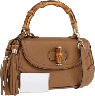Gucci Pre-owned Vintage Tote Bag - Dames - Vintage Handtas - Bruin - ONE Size - Leer - Vintage