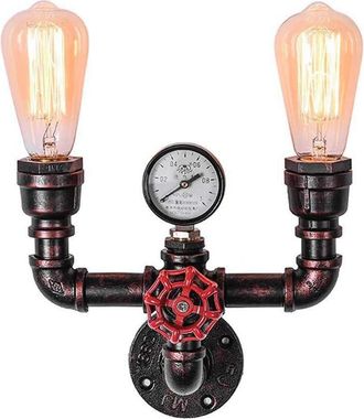 OEM Aplique De Pared, Tubo De Acero, Casquillo E27, Estilo Industrial, Apto Para Uso Interior De 10-15 M&sup2;
