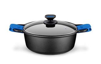 Monix Casseruola Alta, Adatta Per Tutti I Tipi Di Fornelli E Induzione, Alluminio, Nero/blu, 28 Cm