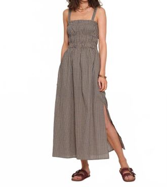 Heartloom Auburn Gingham Voile Dress In Moss