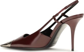 Saint Laurent Womens Jeanne Smooth Leather Pumps Vintage Bordeaux-Vin Bordeaux/vin High Heel Shoes