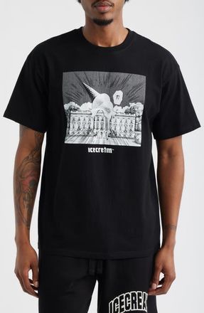 Icecream Drop Cotton Graphic T-Shirt in Black at Nordstrom, Size Xx-Large