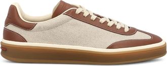 Loro Piana Tennis Walk sneakers met logo-reli&euml;f - Beige