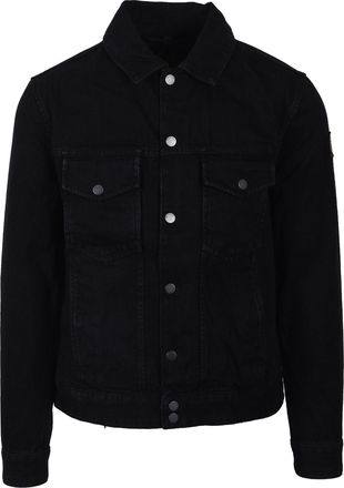Belstaff Mens PISTON TRUCKER JACKET WASHED BLACK Cotton - Size X-Large