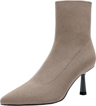 Generic Womens High Heel Ankle Boots Pointed Toe Vintage Leather Dress Shoes