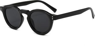 Generic Outdoor Small Frame Mens Sunglasses Womens Commuter Vacation Sun Glasses(Black)