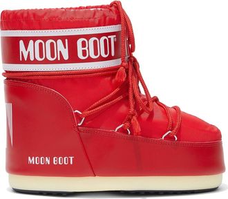 Moon Boot Classic Low 2 Water Repellent Nylon Boot in Red/Red at Nordstrom, Size 36