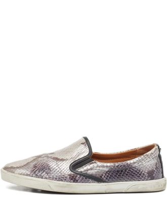 Jimmy Choo London snakeskin-effect sneakers - Grey