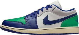 Nike Air Jordan 1 Low Mens Shoes (Sail/Stadium Green/Neutral Grey/Deep Royal Blue), Sail/Deep Royal Blue, 9 UK