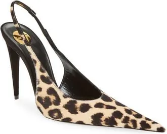 Saint Laurent Guermantes Slingback Pump in Coffee at Nordstrom, Size 40.5