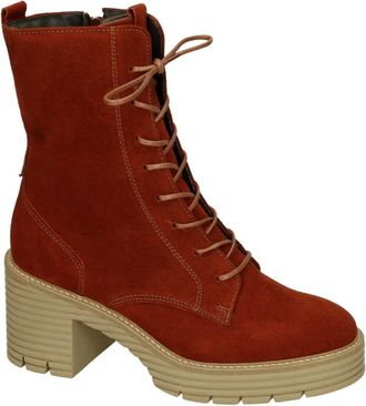 Softwaves Schoenen, Dames, Bruin, 37 EU, Leer, Bota 8.88.11 Veterlaarsjes