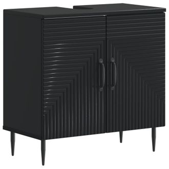 vidaXL Mueble De Lavabo Para Ba&ntilde;o Haarlem Negro 59,5 X 31,5 X 59 Cm Vidaxl