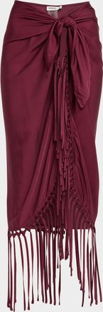 SIMKHAI Elara Fringe-Trim Pareo Coverup