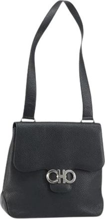 Ferragamo Pre-owned Leren Schoudertas - Dames - Vintage Schoudertas - Zwart - ONE Size - Leer - Vintage