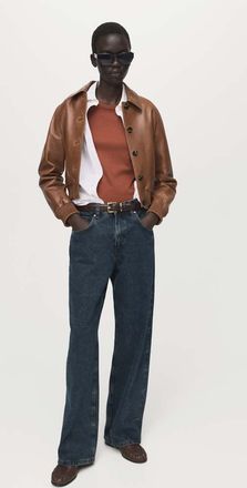 Mango Maglietta maniche lunghe cotone rosso mattone - Donna - XS - MANGO