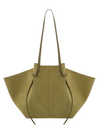 Yuzefi Womens Shoulder Bag Mochi Brown Leather