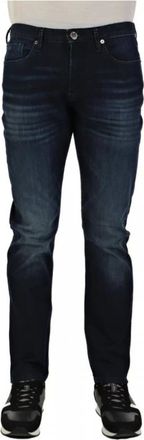 Emporio Armani Heren, Jeans, Blauw, Maat: W33 Leer