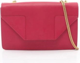 Saint Laurent Pre-owned Cross Body Bags, female, Pink, Size: ONE SIZE Pre-owned Leather Shoulder Bag