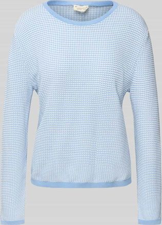 Tom Tailor Regular Fit Strickpullover aus reiner Baumwolle in Bleu, Größe XXXL
